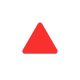 Up-Pointing Red Triangle Flat