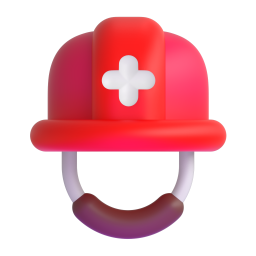 Helmet with White Cross 3D