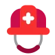 Helmet with White Cross Flat