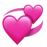 Revolving Hearts Apple Emoji