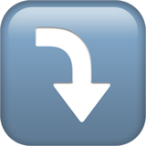 Arrow Pointing Rightwards Then Curving Downwards