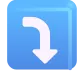 Arrow Pointing Rightwards Then Curving Downwards Color