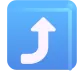 Arrow Pointing Rightwards Then Curving Upwards Color
