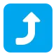 Arrow Pointing Rightwards Then Curving Upwards Flat