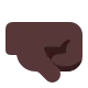 right-facing fist: dark skin tone Flat