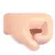 right-facing fist: light skin tone Color