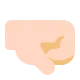 right-facing fist: light skin tone Flat