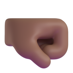 right-facing fist: medium-dark skin tone 3D
