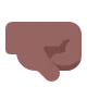 right-facing fist: medium-dark skin tone Flat