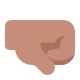 right-facing fist: medium skin tone Flat