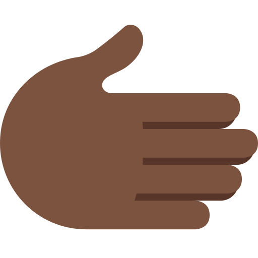 Rightwards Hand Dark Skin Tone