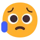 Disappointed but Relieved Face Flat