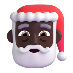 Santa Claus: dark skin tone 3D