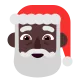 Santa Claus: dark skin tone Flat