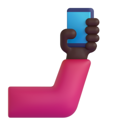 selfie: dark skin tone 3D