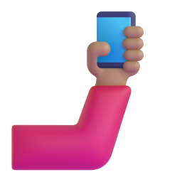 selfie: medium skin tone 3D