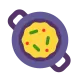 Shallow Pan of Food Flat