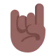 sign of the horns: medium-dark skin tone Flat