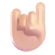 sign of the horns: medium-light skin tone Color