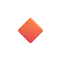 Small Orange Diamond 3D