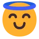 Smiling Face with Halo Flat