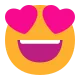Smiling Face with Heart-Shaped Eyes Flat