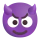Smiling Face with Horns Color