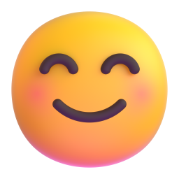 Smiling Face with Smiling Eyes 3D