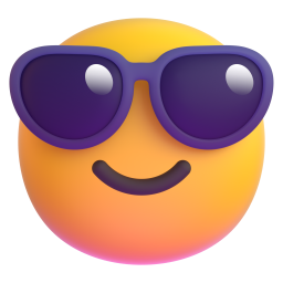 Smiling Face with Sunglasses 3D