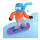 snowboarder: dark skin tone Color