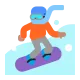snowboarder: medium skin tone Flat