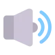 Speaker with Three Sound Waves Flat