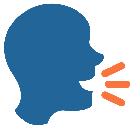 Speaking Head in Silhouette