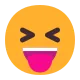 Face with Stuck-Out Tongue and Tightly-Closed Eyes Flat