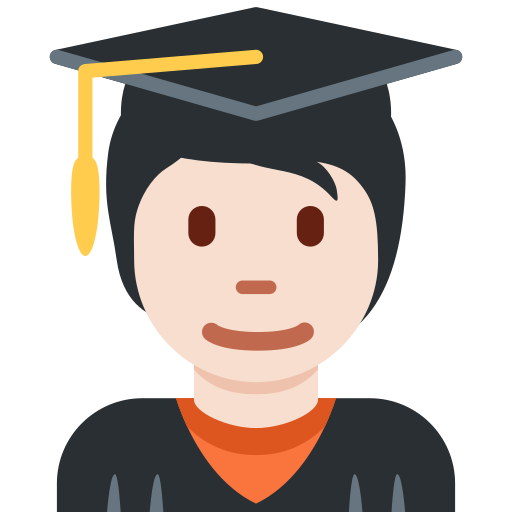 Student Light Skin Tone Discord Emoji
