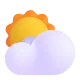 Sun Behind Cloud Color