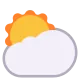 Sun Behind Cloud Flat
