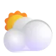 White Sun Behind Cloud Color