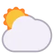 White Sun Behind Cloud Flat