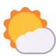 White Sun with Small Cloud Flat