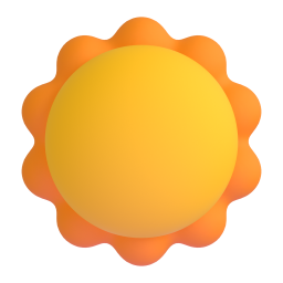 Black Sun with Rays 3D