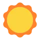 Black Sun with Rays Flat