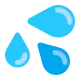 Splashing Sweat Symbol Flat
