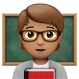 Teacher Medium Skin Tone Apple Emoji