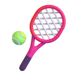 Tennis Racquet and Ball 3D