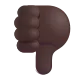 thumbs down: dark skin tone Color
