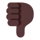 thumbs down: dark skin tone Flat