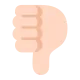 thumbs down: light skin tone Flat