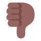 thumbs down: medium-dark skin tone Flat