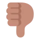 thumbs down: medium skin tone Flat